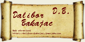 Dalibor Bakajac vizit kartica